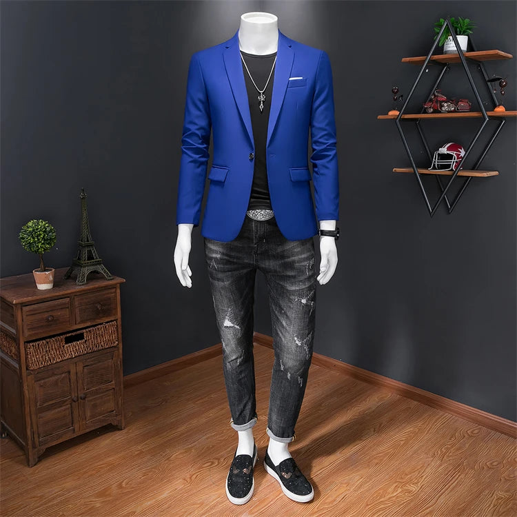 High-Quality Slim Fit Business Blazer | Men's Single Button Casual Suit Jacket | Sizes 6XL-M by BlazerBoyz