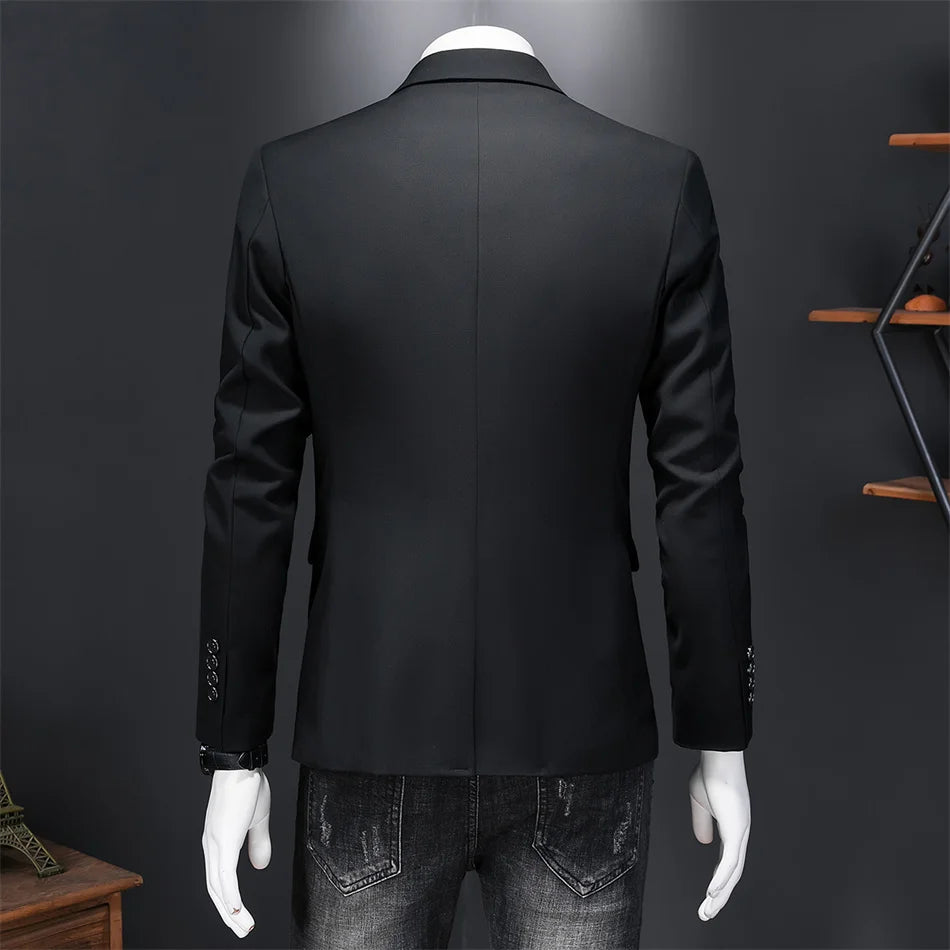 High-Quality Slim Fit Business Blazer | Men's Single Button Casual Suit Jacket | Sizes 6XL-M by BlazerBoyz