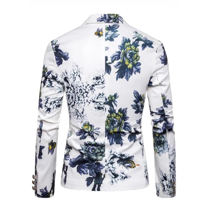 Men’s Floral Print Slim Fit Suit Jacket | Fashion Blazer for Weddings & Club Events by BlazerBoyz