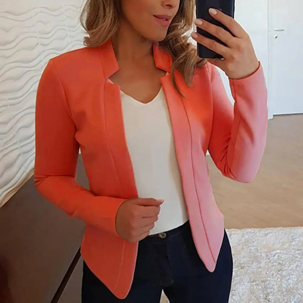 Trendy Slim Fit Business Blazer for Women