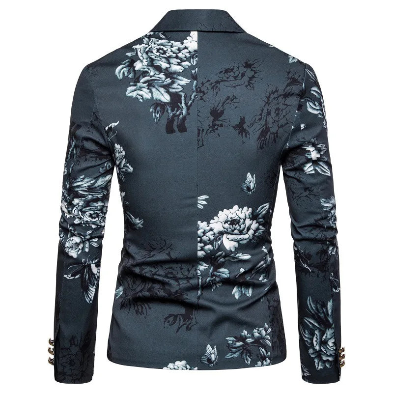 Men’s Floral Print Slim Fit Suit Jacket | Fashion Blazer for Weddings & Club Events by BlazerBoyz