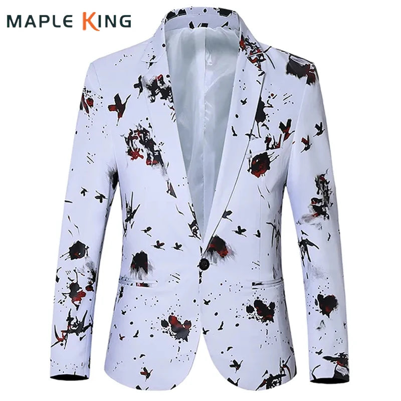 Men’s Luxury Floral Printed Suit Blazer | Elegant Statement Jacket by BlazerBoyz