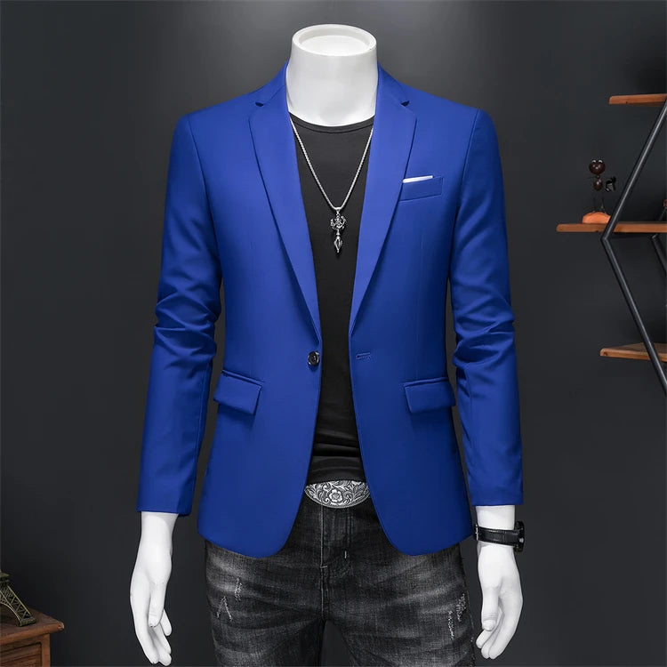 High-Quality Slim Fit Business Blazer | Men's Single Button Casual Suit Jacket | Sizes 6XL-M by BlazerBoyz