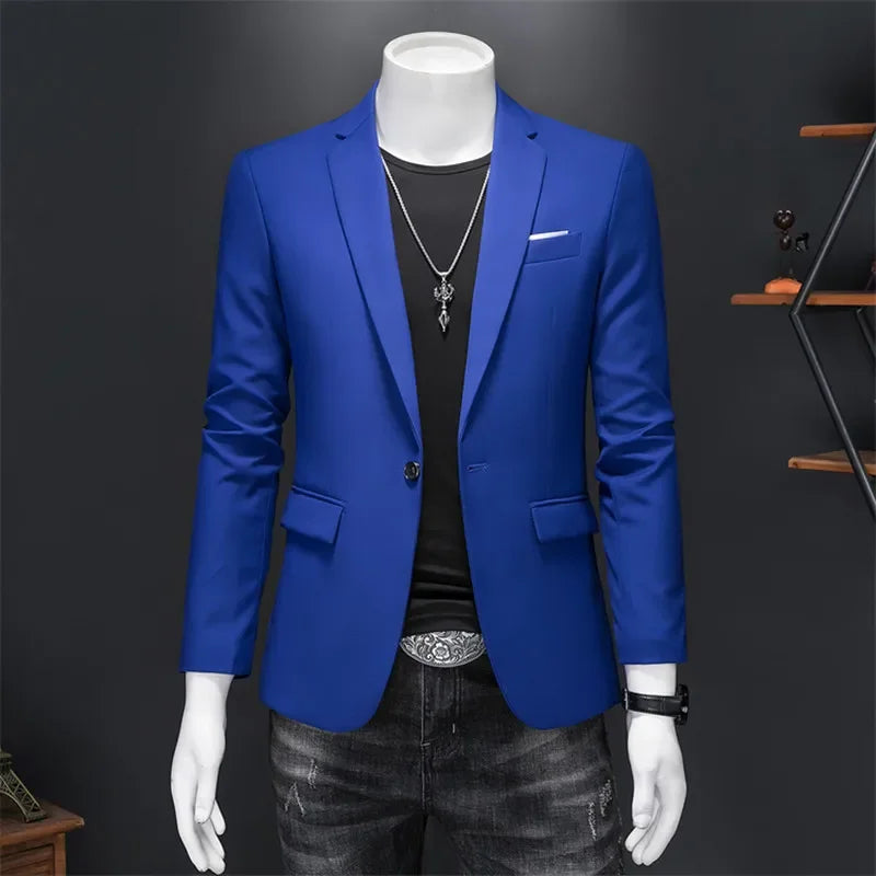 High-Quality Slim Fit Business Blazer | Men's Single Button Casual Suit Jacket | Sizes 6XL-M by BlazerBoyz