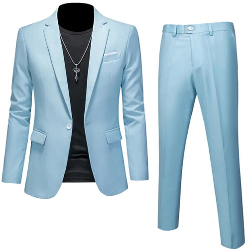 Men's High Quality Slim Fit Suit | 2-Piece  Set | 16 Colors | Sizes 6XL-M by BlazerBoyz