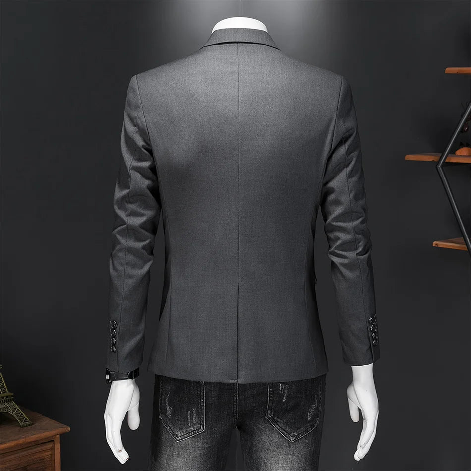 High-Quality Slim Fit Business Blazer | Men's Single Button Casual Suit Jacket | Sizes 6XL-M by BlazerBoyz