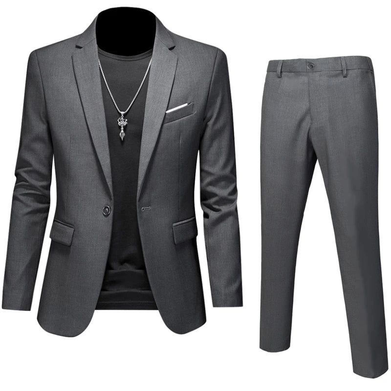 Men's High Quality Slim Fit Suit | 2-Piece  Set | 16 Colors | Sizes 6XL-M by BlazerBoyz