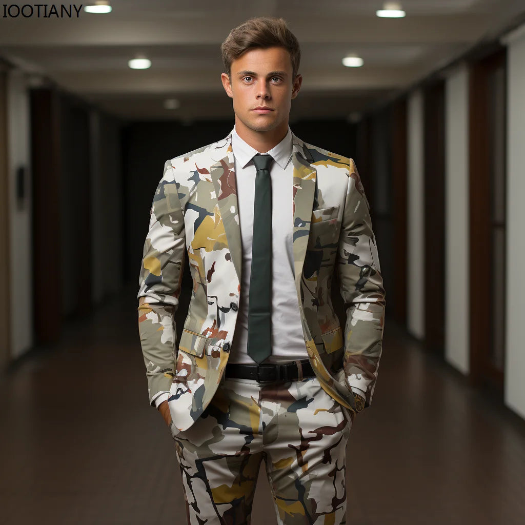 Geometric Camouflage 3D Digital Print Tactical Suit