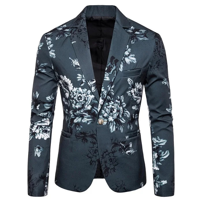 Men’s Floral Print Slim Fit Suit Jacket | Fashion Blazer for Weddings & Club Events by BlazerBoyz