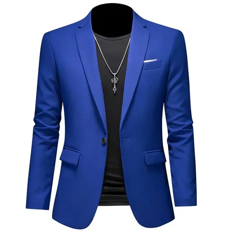 High-Quality Slim Fit Business Blazer | Men's Single Button Casual Suit Jacket | Sizes 6XL-M by BlazerBoyz