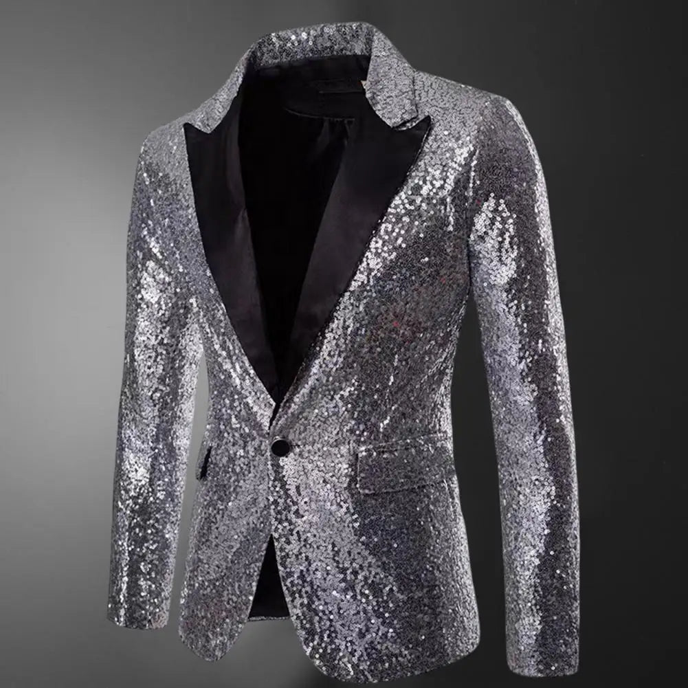 Versatile Slim Fit Sequin Blazer for Men | Stylish Stage & Workwear Suit Coat by BlazerBoyz