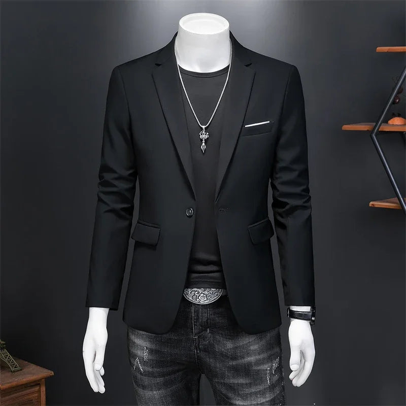 High-Quality Slim Fit Business Blazer | Men's Single Button Casual Suit Jacket | Sizes 6XL-M by BlazerBoyz